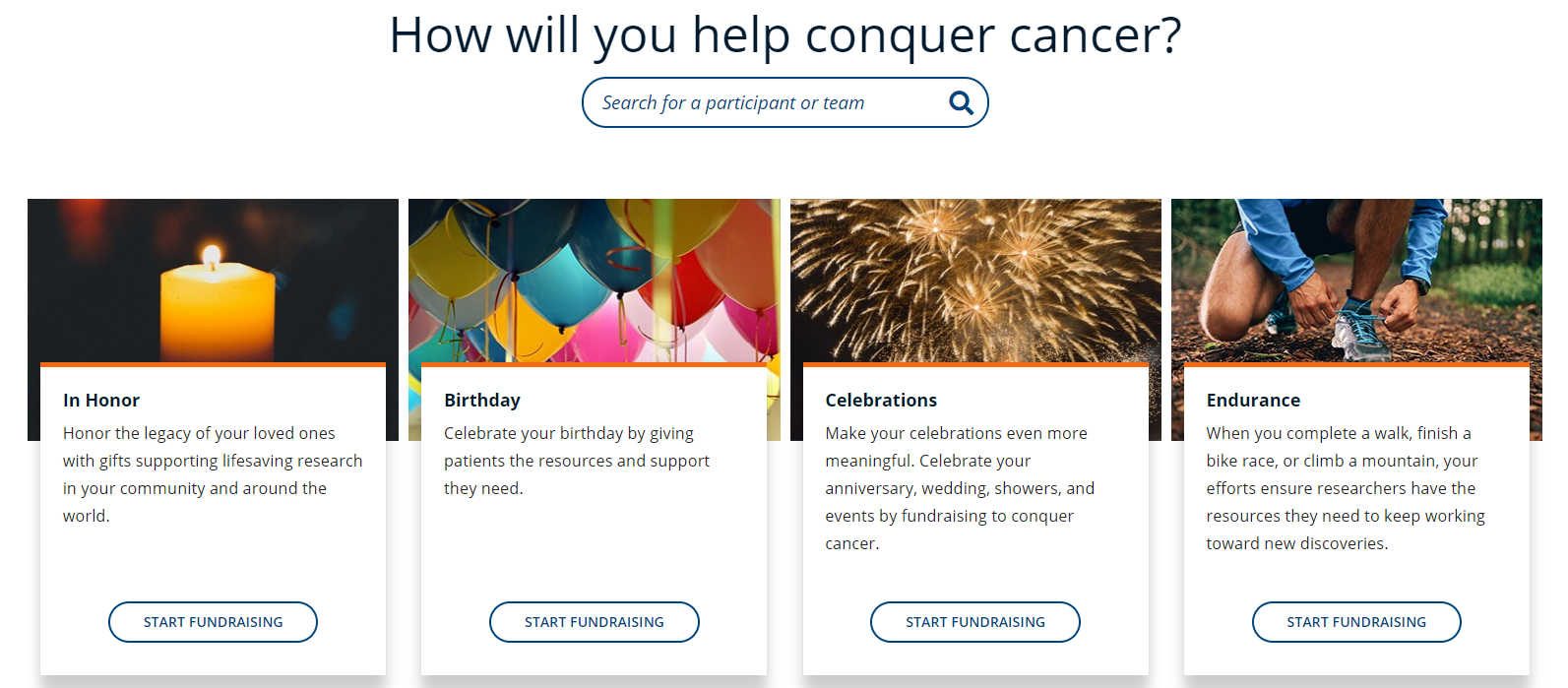 Conquer Cancer P2P Fundraising Screenshot